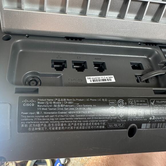 Lot of 3 Cisco 8851 CP-8851-K9 IP Phone W/ Stand Tested - Picture 2 of 6